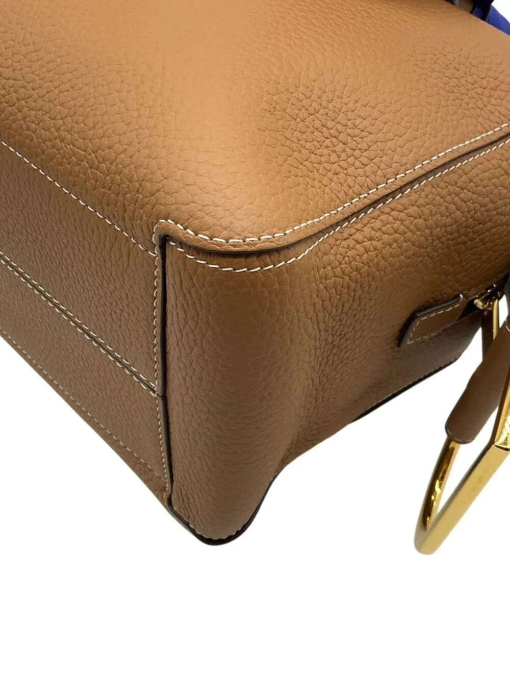 Delvaux Tan / Blue The Cool Box MM Satchel
